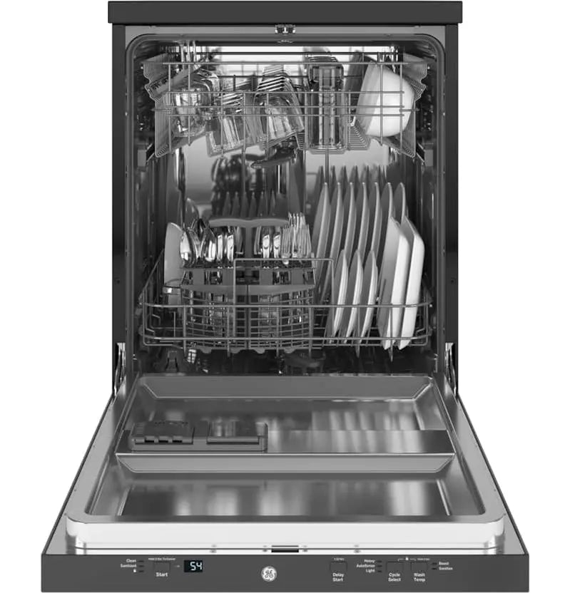 GE Portable Dishwasher, 24-Inch, Stainless Steel, Sanitize Cycle
