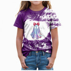 CAUYDY Halloween Ghouls Ghost Retro Girl Kids T-Shirt Graphic Tshirt Little Kids Fall Short Sleeve Tee Tops(Orange, 8-9 Y)