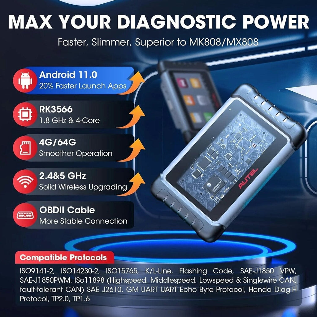 Autel MaxiCOM MK808S Bidirectional Automotive Diagnostic Scanner - Newest Autel MaxiCOM MK808S
