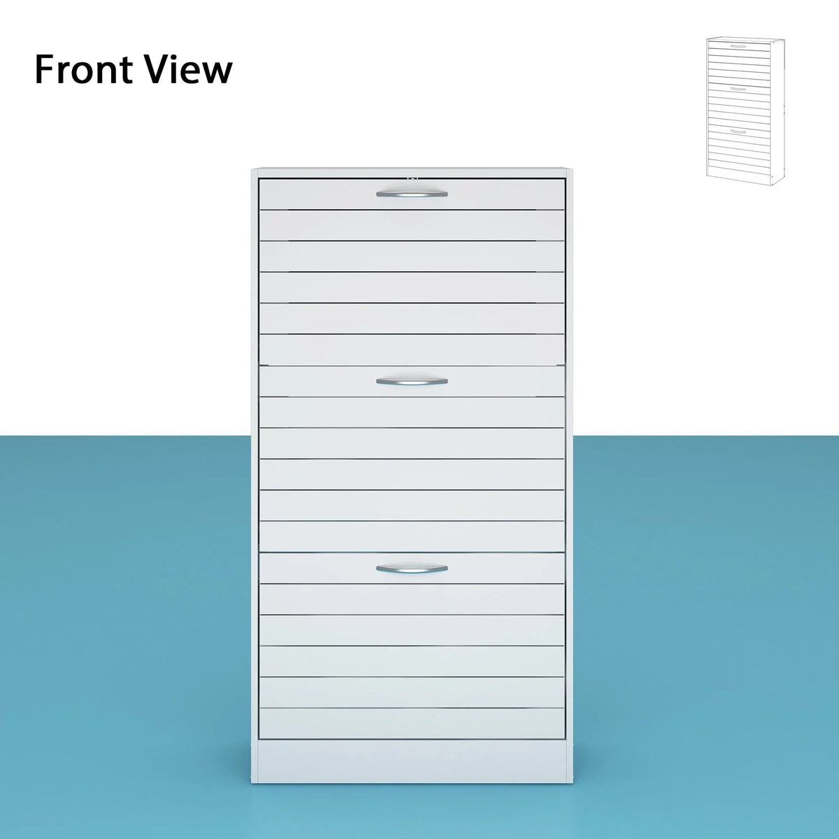 Modern Flip-Down Shoe Storage Cabinet