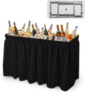 Black Portable Ice Table With Skirt - 4 ft