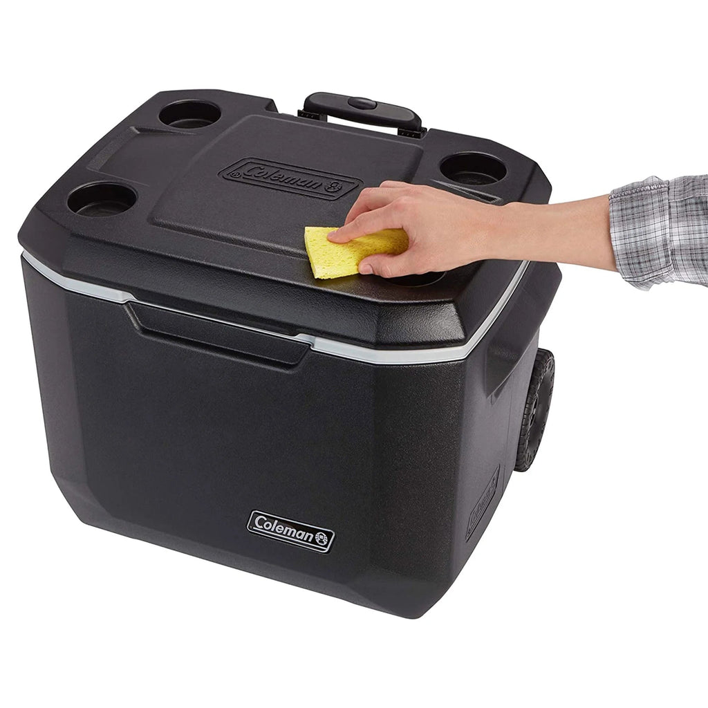 Coleman Xtreme 50 Quart 5-Day Hard Cooler With Wheels And Have-A-Seat Lid