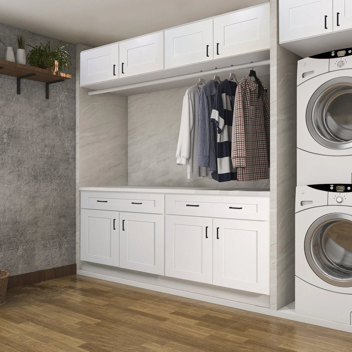 Design House Brookings Unassembled Shaker Base Kitchen Cabinet 36x34.5x24, White - 561407