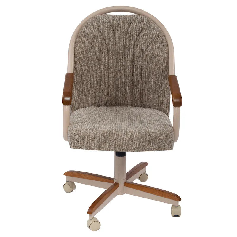 Casual Dining Cushion Swivel-and-Tilt Rolling Caster Chair, 38 Inches H x 24 Inches W x 22 Inches D