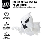 Joyfy 4.5 FT Halloween Inflatable Decorations Outdoor Scary Flying Ghost Broke Out from Window with Built-in LED Blow Up Inflatable for Window Decoration Yard Garden Lawn Decor