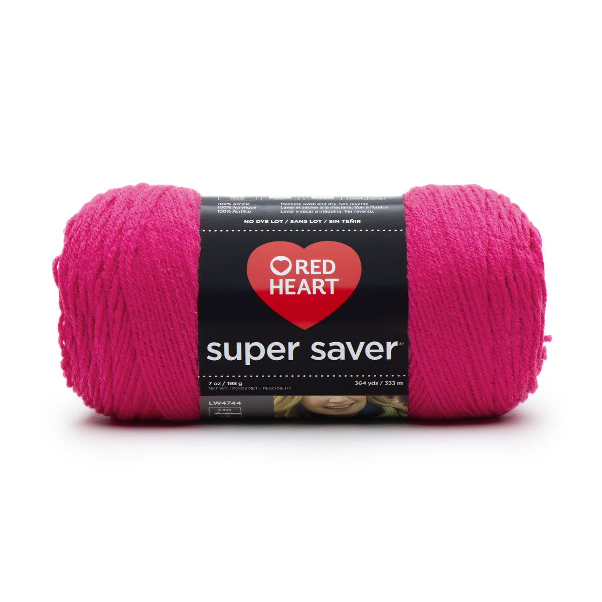 Red Heart Super Saver 4 Medium Acrylic Yarn Black 7oz 198g 364 Yards