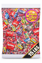 Candy Variety Pack - Assorted Candy Party Mix - 15 LB Bag - Halloween Candy - Bulk Candy Individually Wrapped - Candy Bulk – Pinata Candy - Mixed Candy - Queen Jax