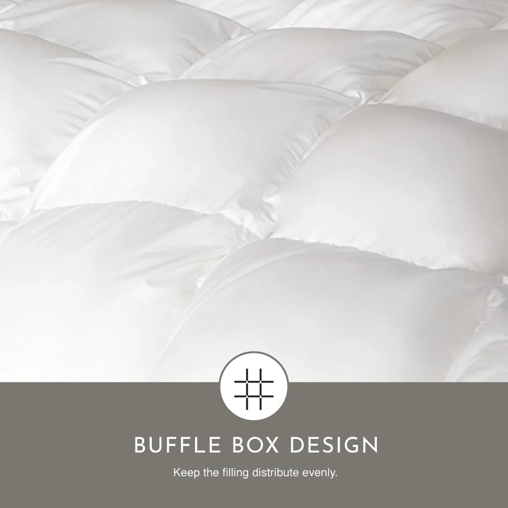 Highland Feather European White Duck Down Comforter, Full, Winter, 725 Fill Power - Tencel Organic Cotton Shell