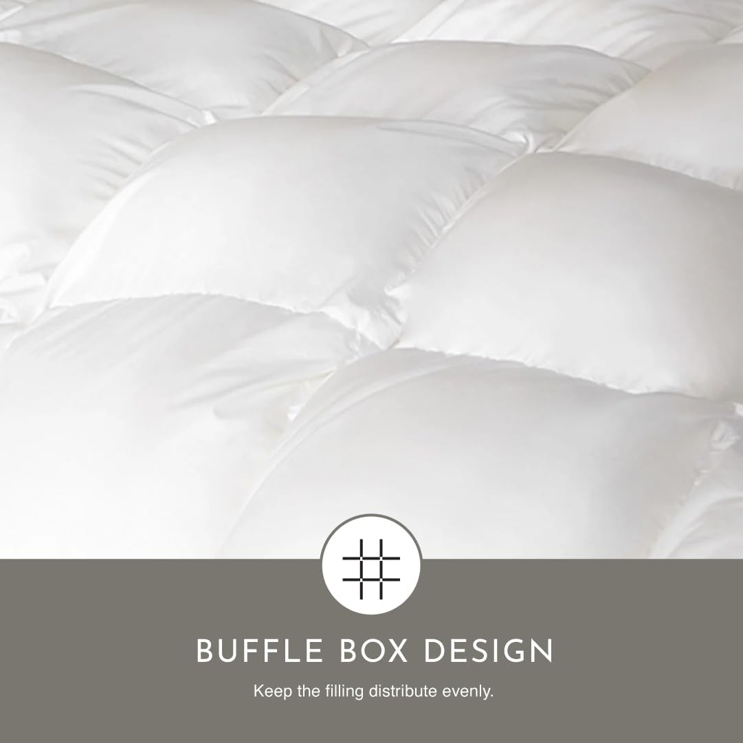 Highland Feather European White Duck Down Comforter, Full, Winter, 725 Fill Power - Tencel Organic Cotton Shell