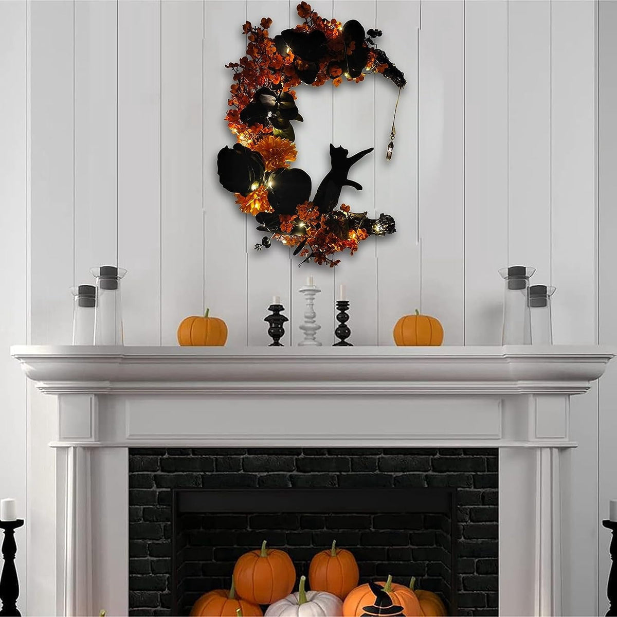 Wiher Halloween Wreaths with Lights for Front Door