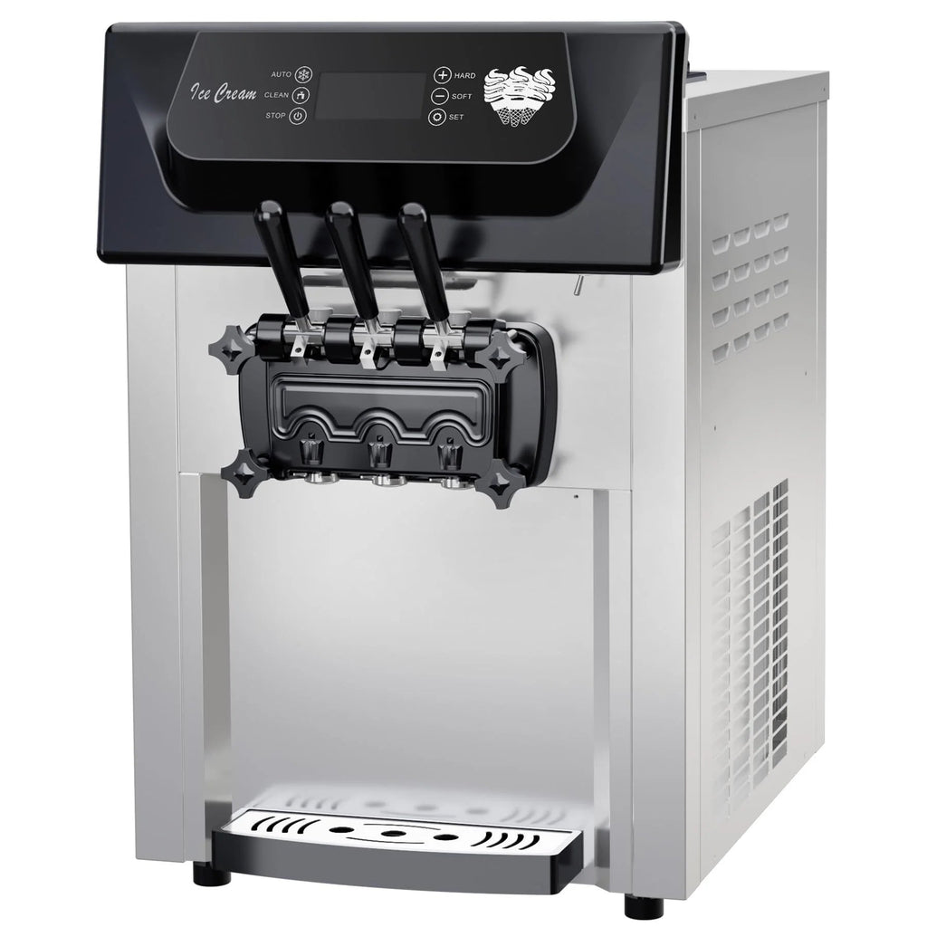 3-Flavor Soft Serve Ice Cream Machine, 2200W, 5.3-7.4 Gal/Hr
