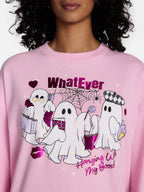 Hanging With My Boos! Women's Halloween Graphic Crew Sweatshirt
