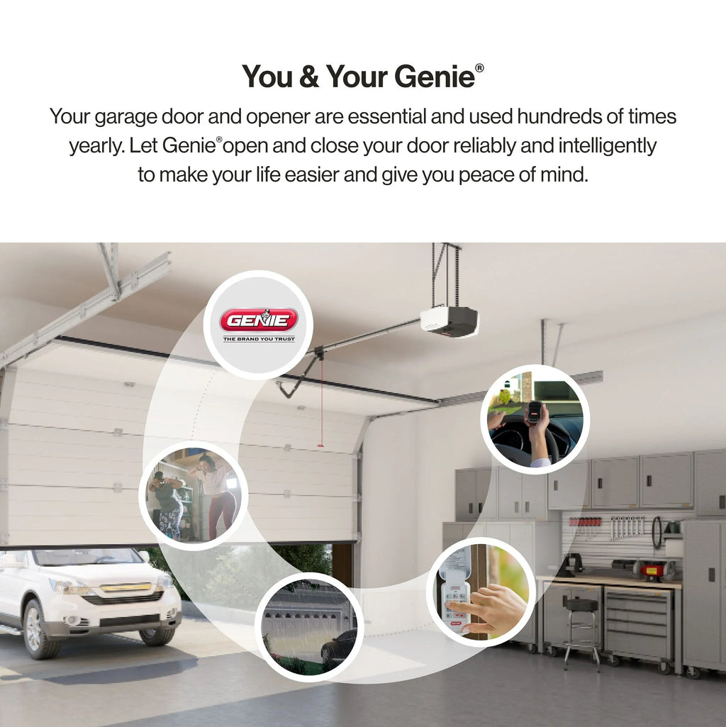 Genie Chain Drive Garage Door Opener, 3/4 HPc, Battery Backup - Chain Drive 750