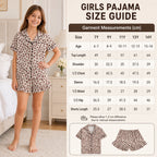 Aideaone Girls Satin Pajama Set Short Sleeve Button Down Silk Sleepwear 2 Piece Summer Loungewear for Child Girl 6-14Y