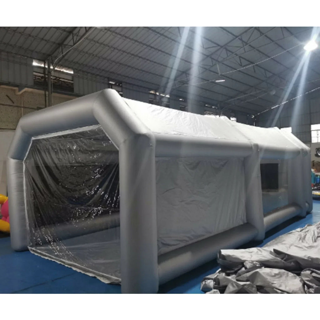 Inflatable Car Paint Spray Booth Tent With 2 Filters, 28x15x10FT
