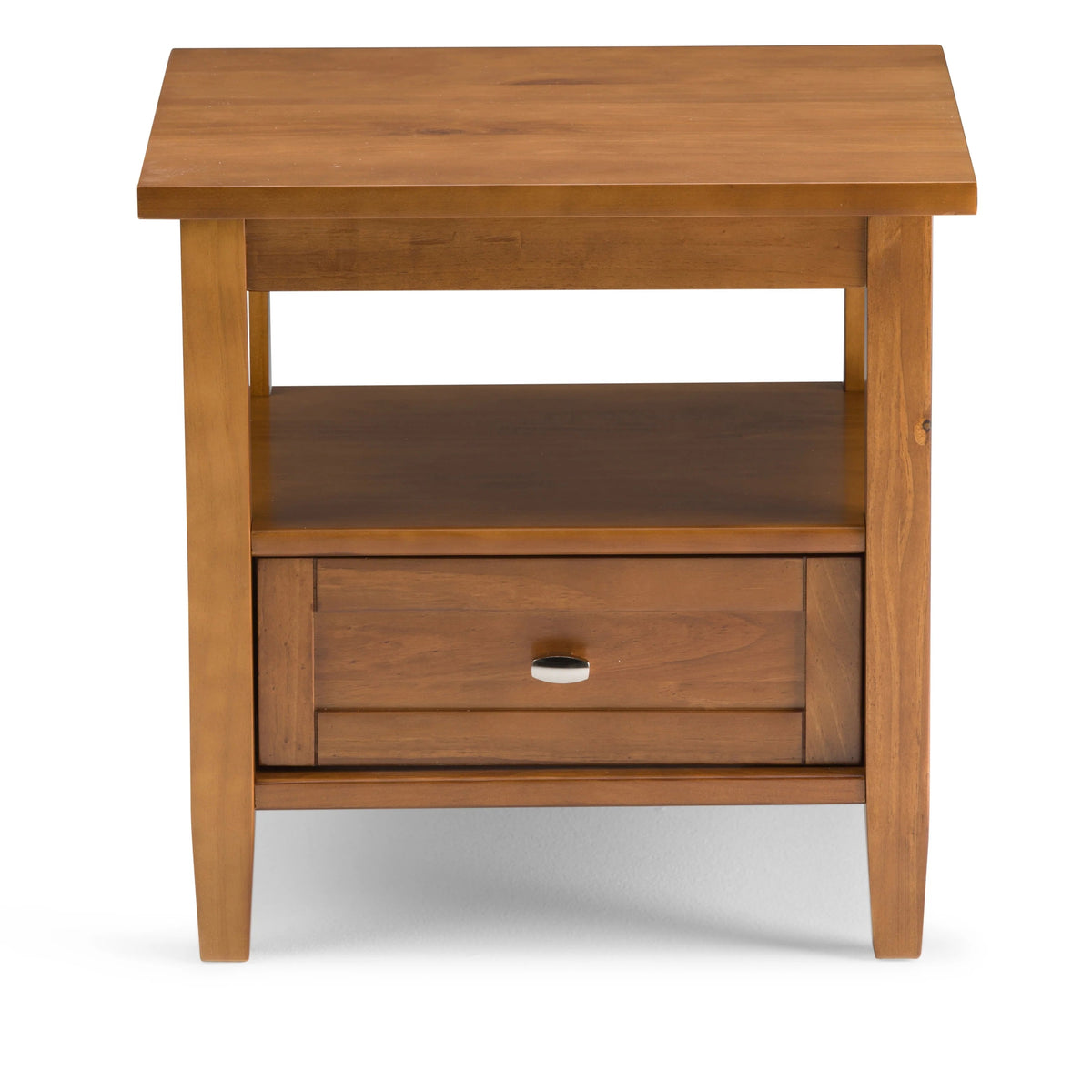 Solid Wood Rectangle End Table With Drawer And Shelf, 18.1in D x 20in W x 19.5in H - Norfolk