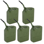 ZENY 5 Gallon Steel Jerry Can Fuel Tank With Extension Spout - 5PCS