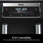 NINJA Foodi 6 qt 5-in-1 2-Basket Black Air Fryer With DualZone Technology - DZ090