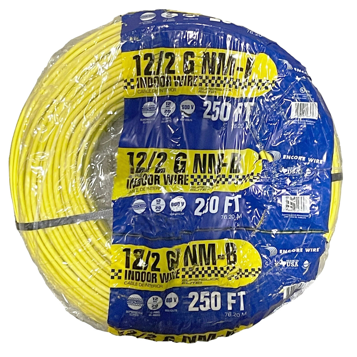 Unbranded* 250-Ft 12-2 AWG NM-B Indoor Electrical Copper Ground Cable, White
