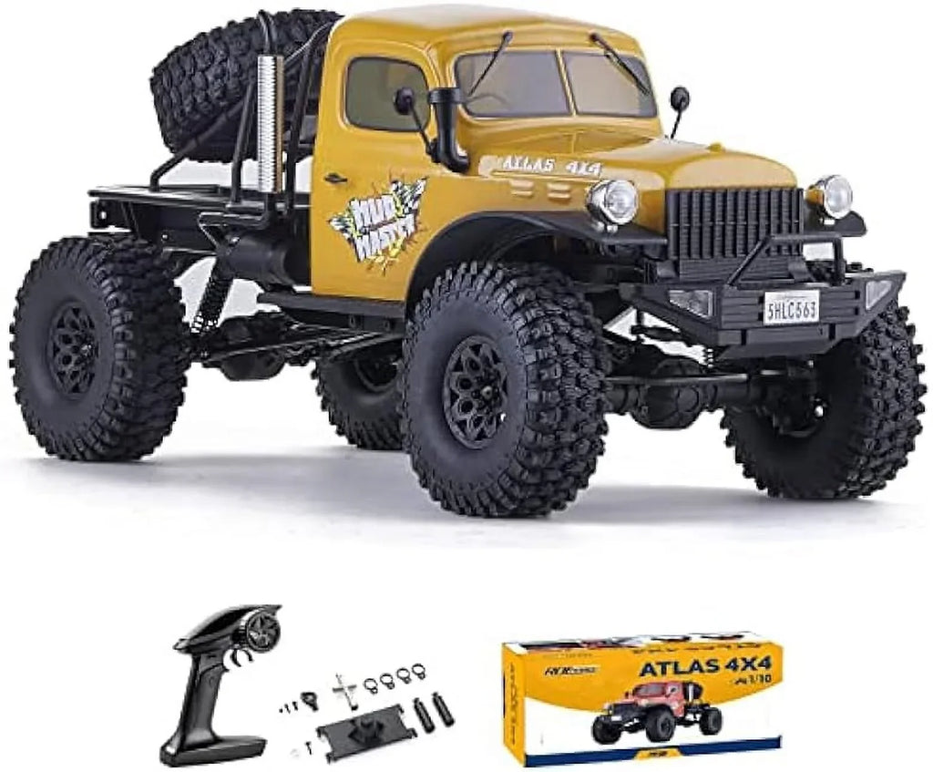 RocHobby Atlas 1/10 4WD 2.4Ghz RC Rock Crawler Truck, Yellow