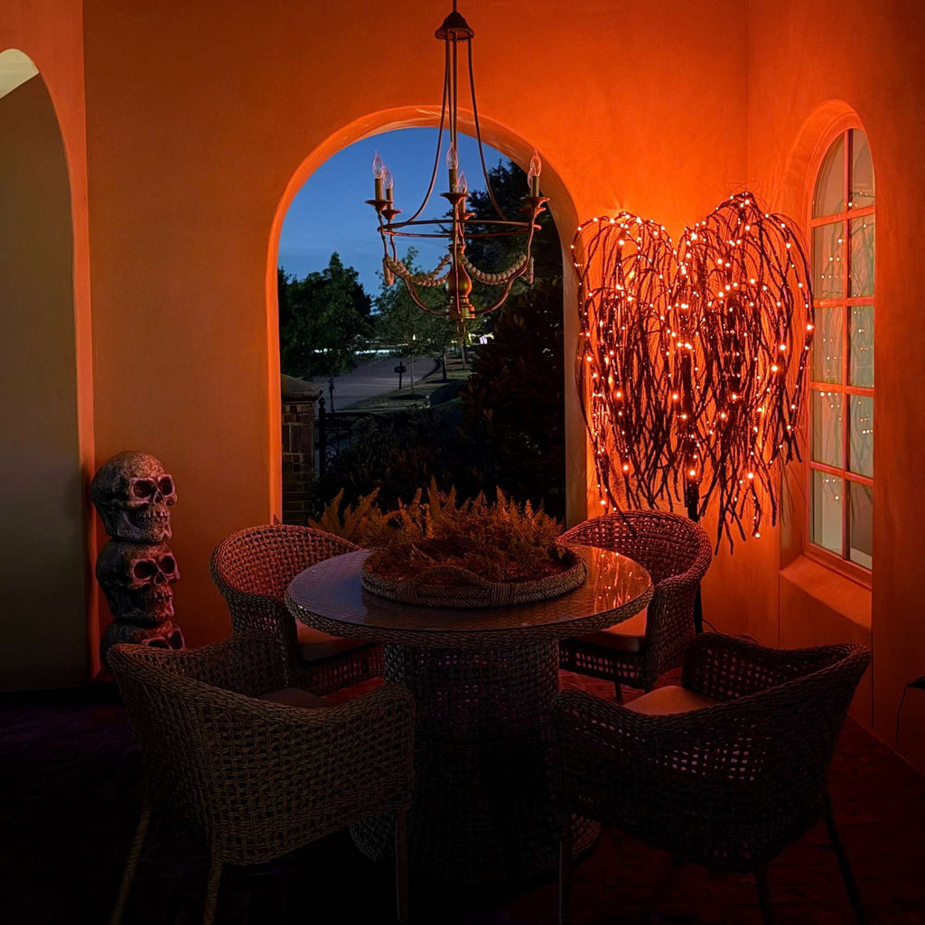 Outdoor LED 10-Function Willow Tree, Orange and Purple, 6', Halloween by Way To Celebrate
