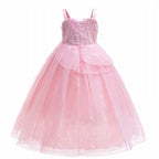 HAWEE Dress Costume for Girls, Pink Tulle and Sequin Dress for Kids Christmas Halloween Cosplay Costumes