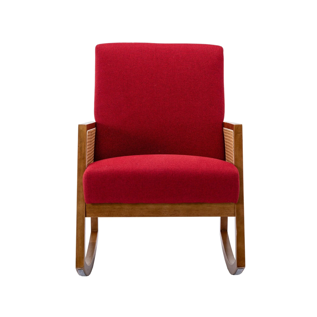 Upholstered Tall Back Gliding Rocking Armchair
