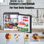 Frestec Compact Mini Refrigerator With Freezer, 1.6 Cu.Ft