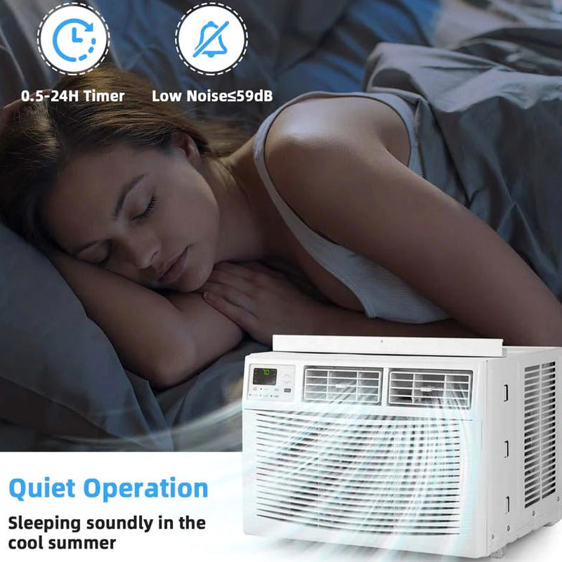 10000 BTU Quiet Window Air Conditioner With Remote, Eco Mode And Dehumidifier