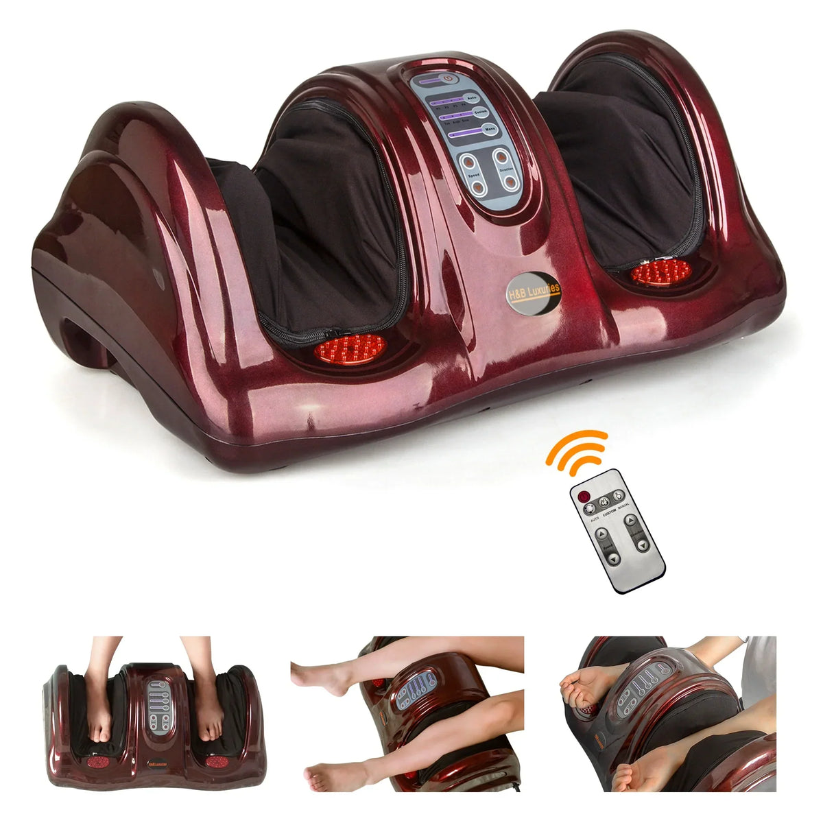 Electric Shiatsu Foot And Calf Massager - Red