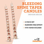 Bleeding Spine Taper Candles, 10", 2 Pieces, Halloween by Way To Celebrate