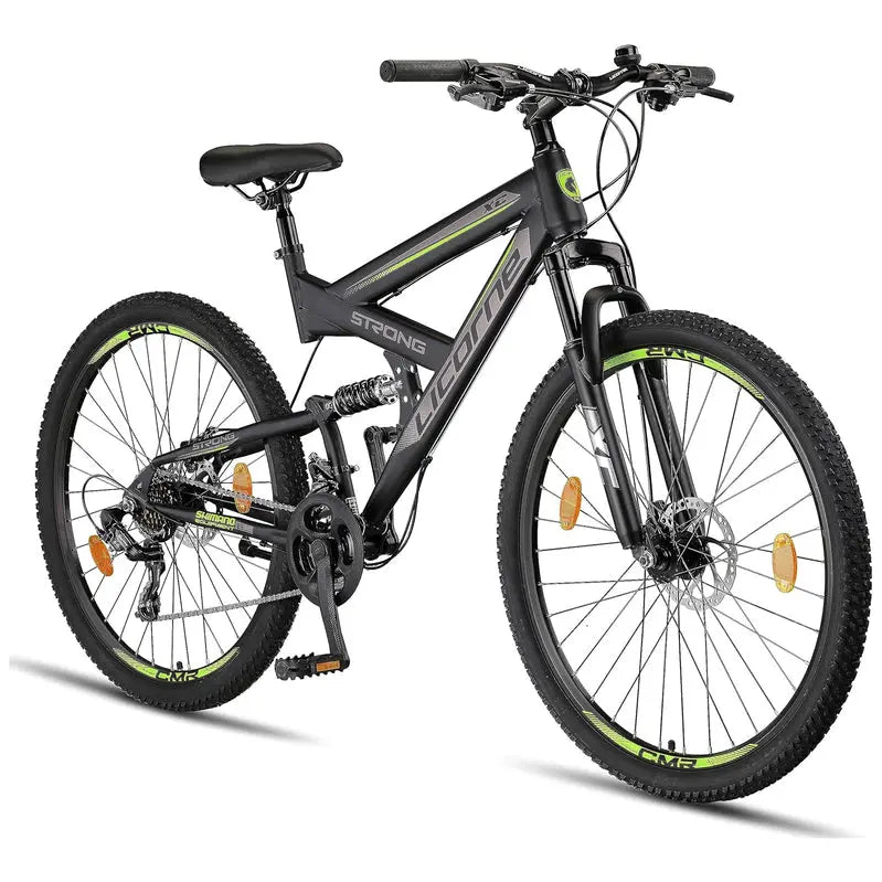 Licorne Bike Strong 2D Premium Hardtail Mountain Bike - Aluminum Frame, 21-Speed Drivetrain