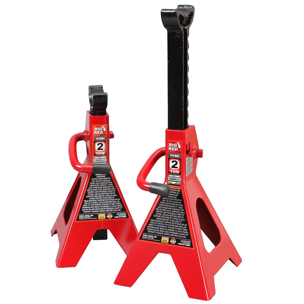 BIG RED 2 Ton Hydraulic Floor Jack Combo With 2 Jack Stands, Garage Creeper And Red Color - W8200