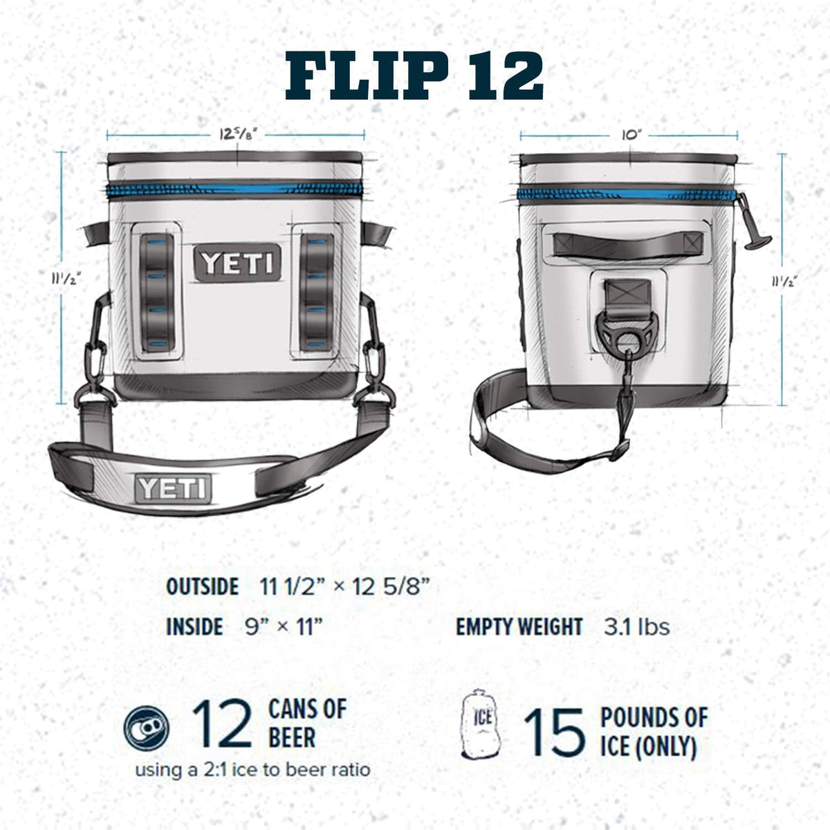 Portable Soft Cooler, 12 Cans Capacity
