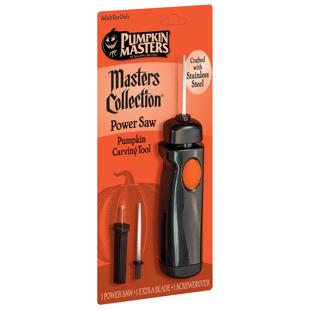 Pumpkin Masters - Masters Collection Power Saw, Easy-Grip Design and Interchangeable Stainless Steel Blades, Halloween Carving Tool