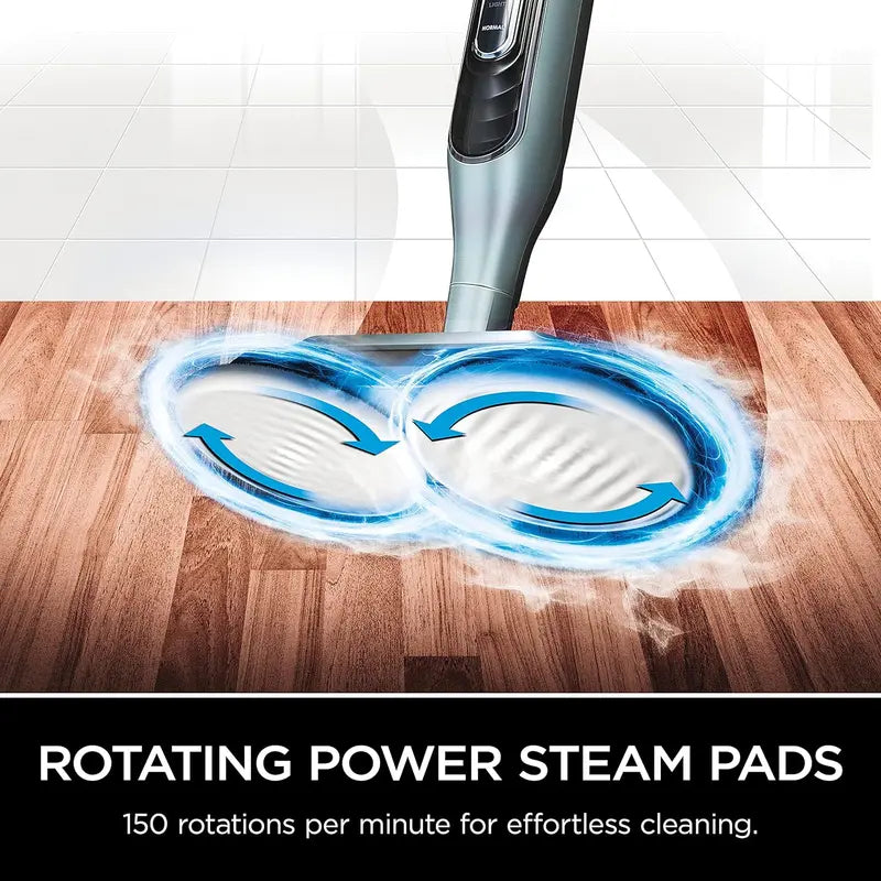 Shark Steam Mop for Hard Floors, 6 Washable Pads, 2 Steam Modes, Pure Water Blue - S7000AMZ