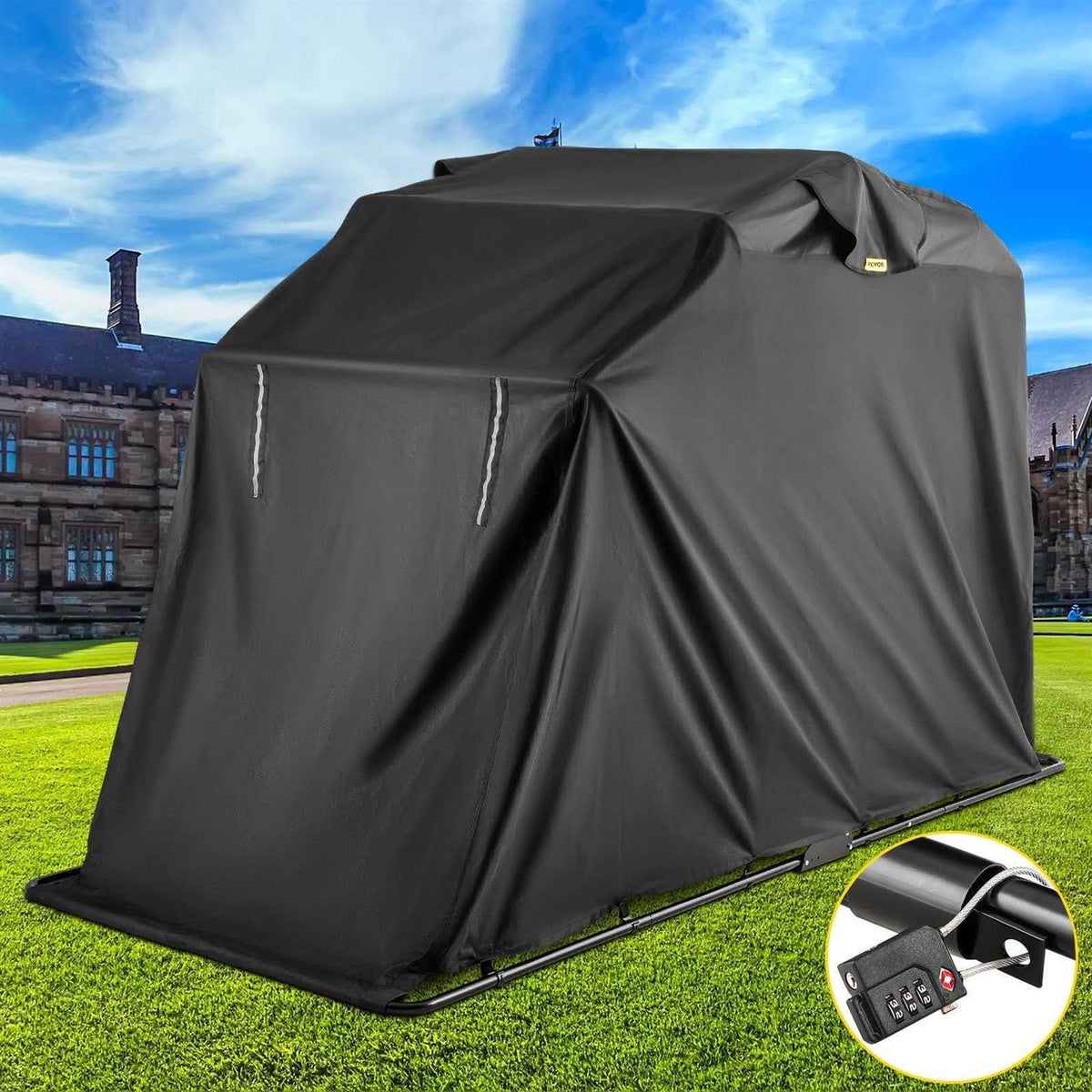 VEVOR Motorcycle Shelter - Waterproof 600D Oxford Fabric