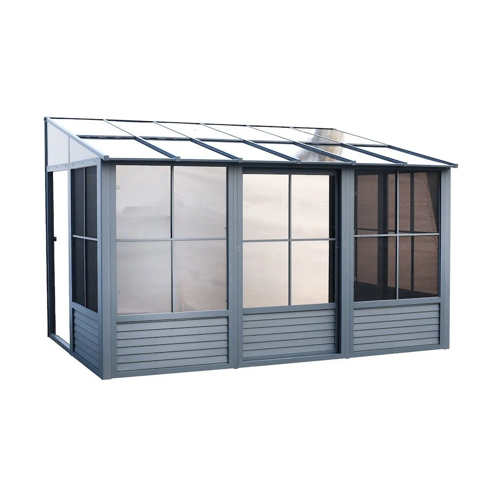 Gazebo Penguin Wall-Mounted Gazebo, 10 x 12, Aluminum Frame With UV Protection - Florence
