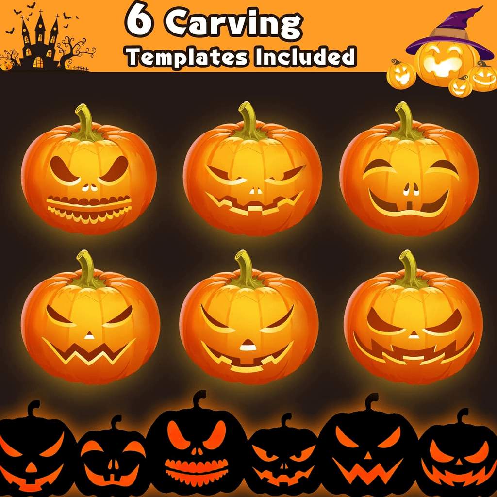 Ninonly Pumpkin Carving Kit,Professional 17Pcs Stainless Steel Pumpkin Knives Tool with Carrying Bag,for Pumpkin Jack-O-Lanterns