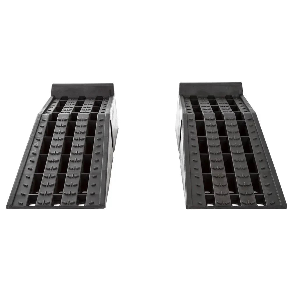 Black Widow Plastic Car Service Ramps, 6.25in Lift, 12in W, Pack Of 2, 10,000 lbs Capacity Per Pair - PSR295
