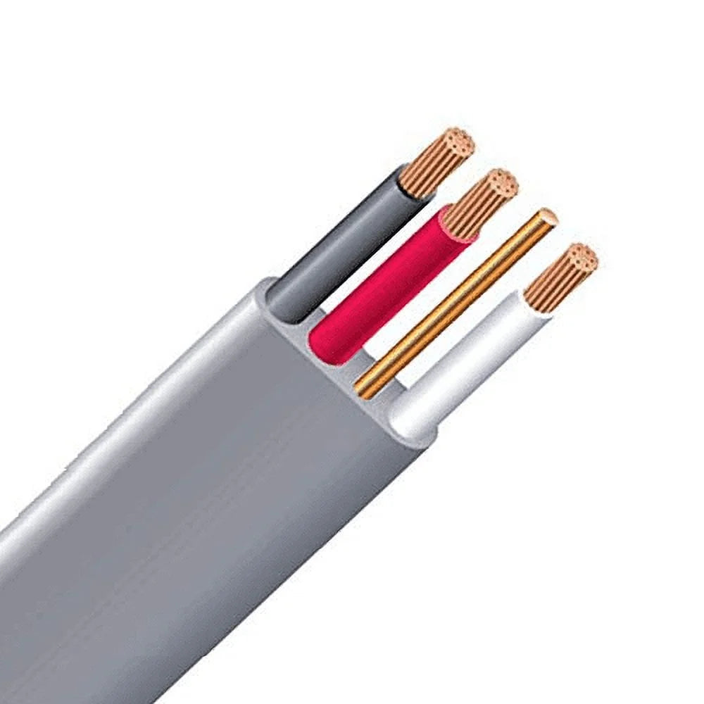 100' 8/3 UF-B Copper Underground Feeder Cable With Ground, Gray, 600V