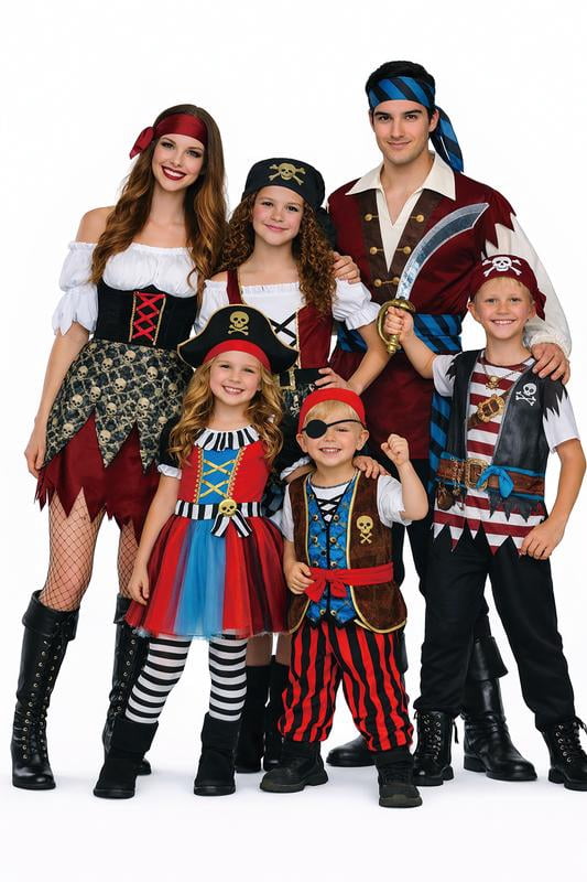 Treasure Pirate Family Matching Costume for Children, Boys' Size Small (6/7), by Way to Celebrate