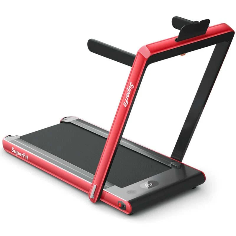2 In 1 Folding Treadmill, 2.25 HP, 40 in x 16 in Running Area, Dual Display And App Control
