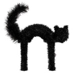 Tinsel Scaredy Cat Decoration, Black, 15", Halloween by Way To Celebrate
