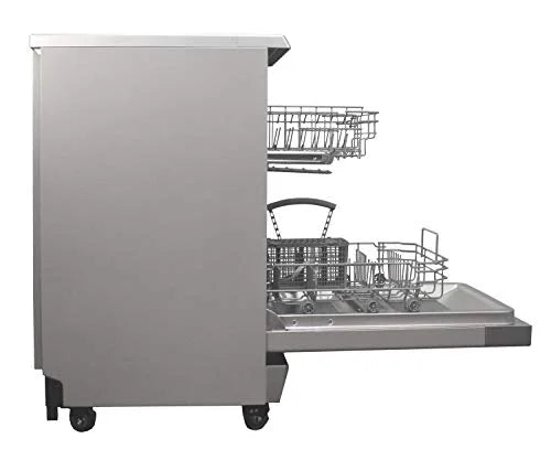 SPT Portable Dishwasher, 18 inch, Stainless Steel, 8 Place Settings, 52 dB