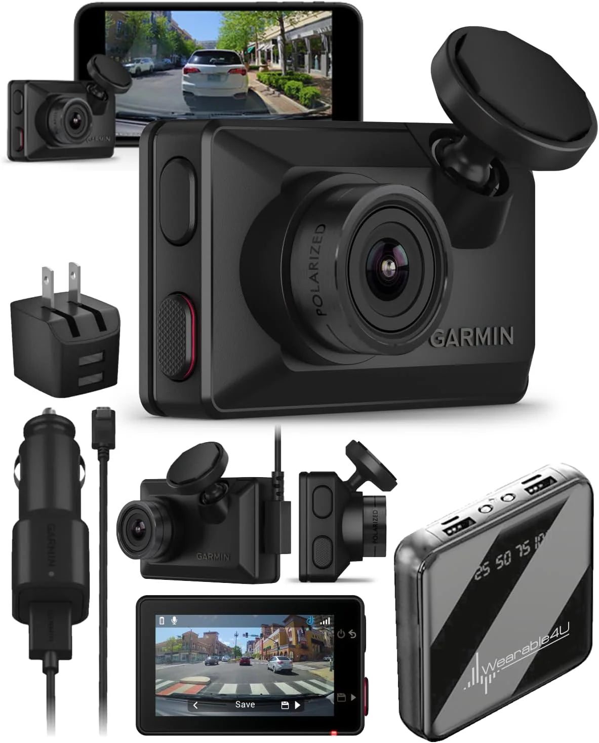 Garmin Dash Cam Mini 3 1080p 140-Degree With Power Bank
