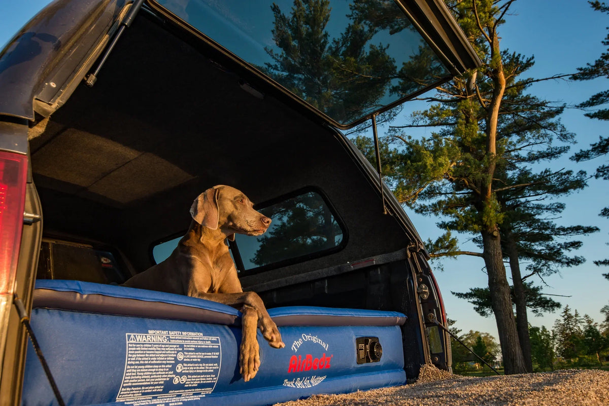 Airbedz By Pittman Outdoors Truck Bed Air Mattress Mid Size 5Ft-5.5Ft Short Bed With Rechargeable Pump And Tailgate Extension - PPI-AC5-105