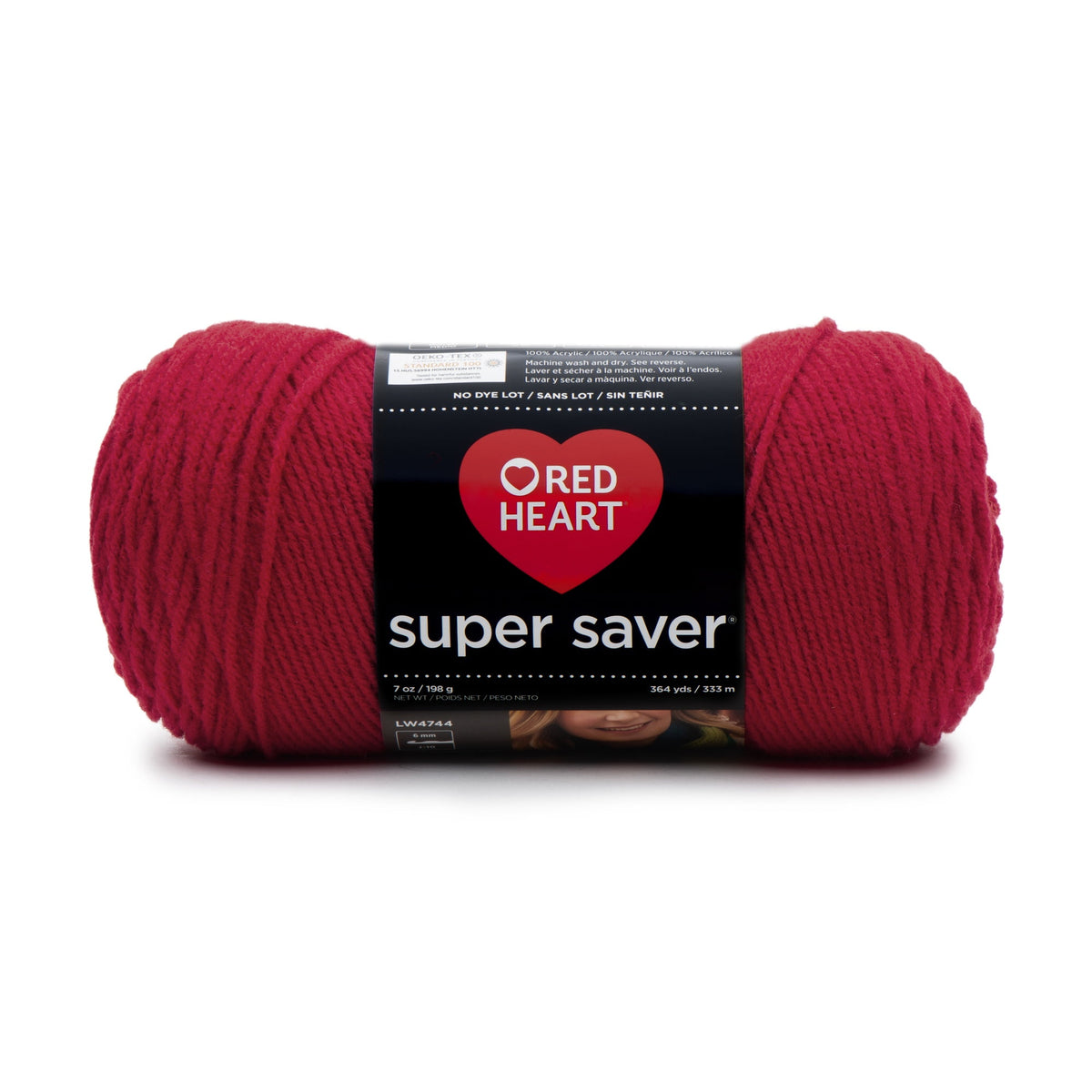 Red Heart Super Saver 4 Medium Acrylic Yarn Black 7oz 198g 364 Yards