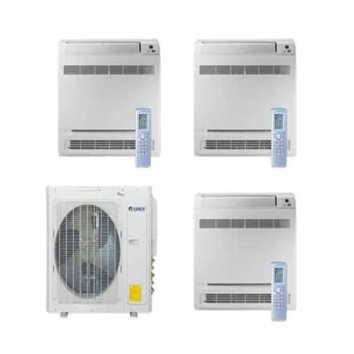 GREE Ductless Mini-Split System, 24,000 BTU, 3-Zone Floor Console, 9K+12K+12K - Multi+ Ultra Series