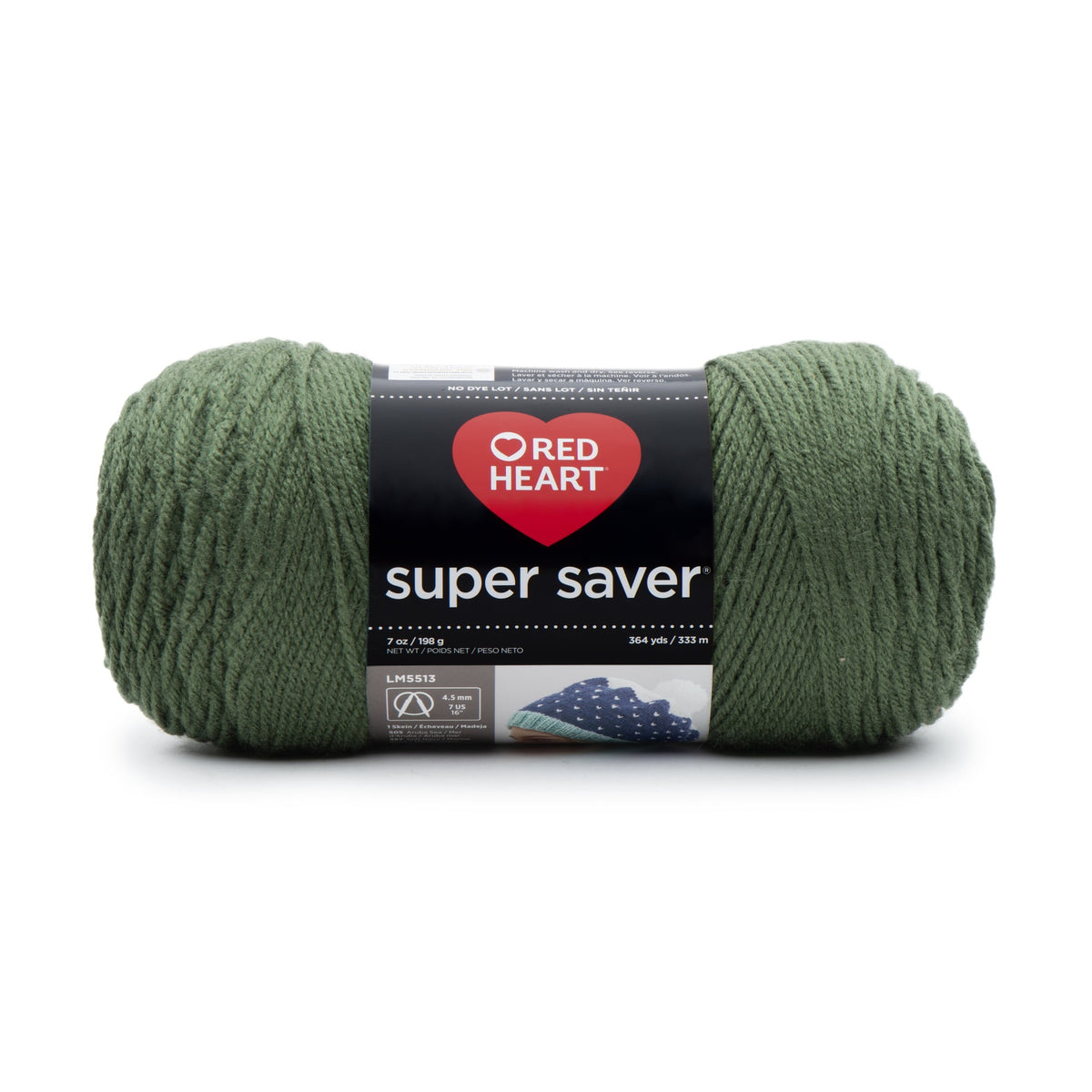 Red Heart Super Saver 4 Medium Acrylic Yarn Black 7oz 198g 364 Yards